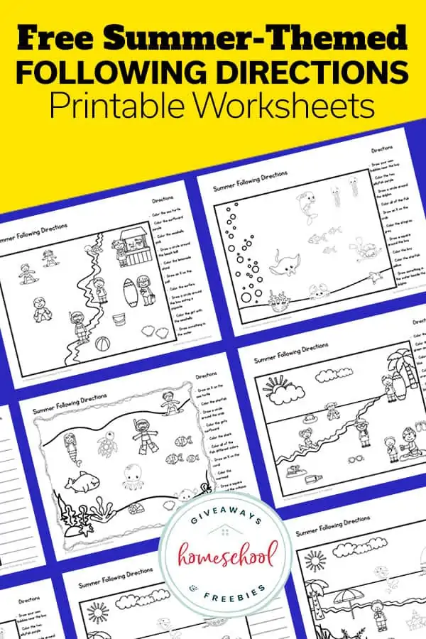 following directions worksheets