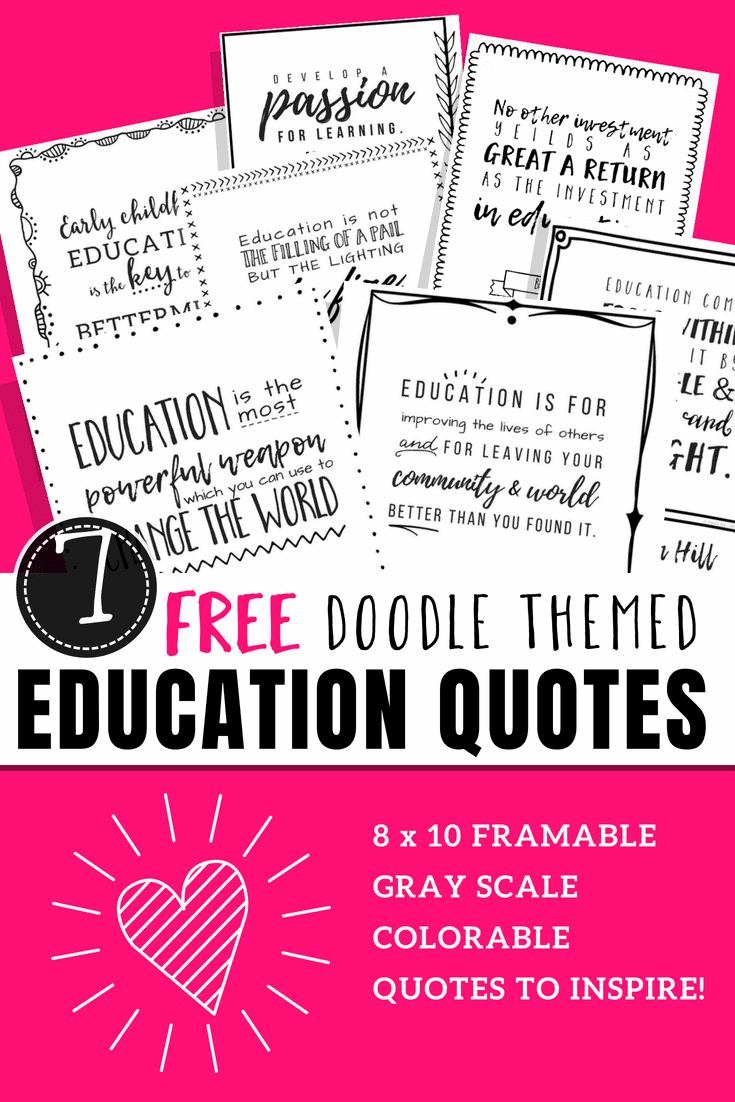 FREE Printable Education Quotes