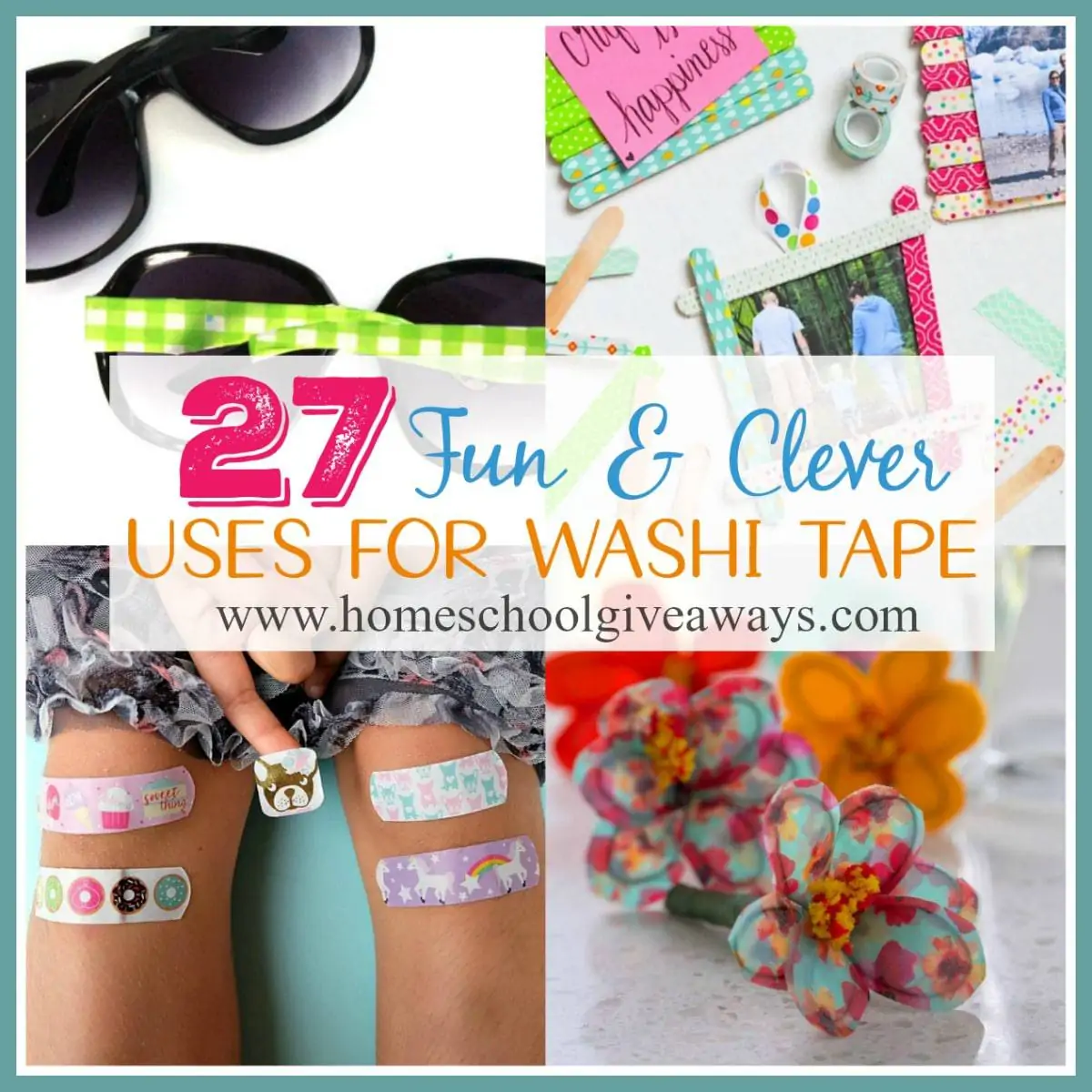 Have you ever used Washi Tape? Until my youngest daughter wanted to create her own cardboard doll house, we had never tried it. But now we're hooked! Check out these other clever and fun uses for it! :: www.homeschoolgiveaways.com