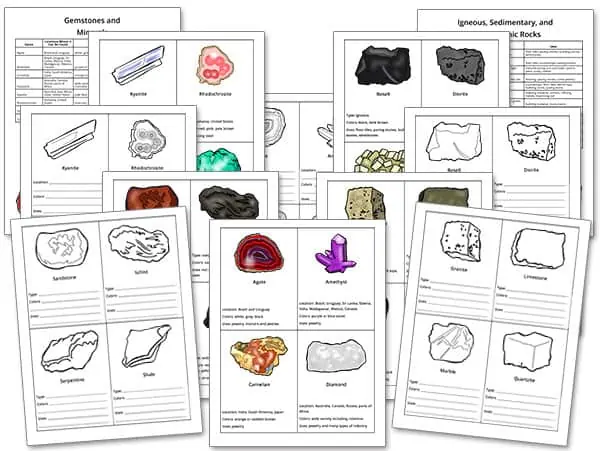 printable geology fact cards