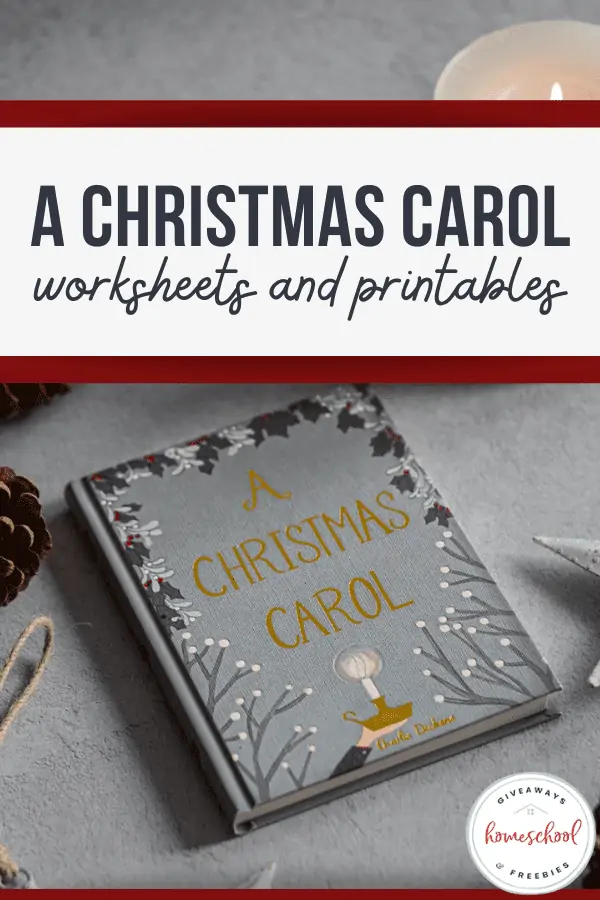 A Christmas Carol Worksheets and Printables with a book of A Christmas Carol