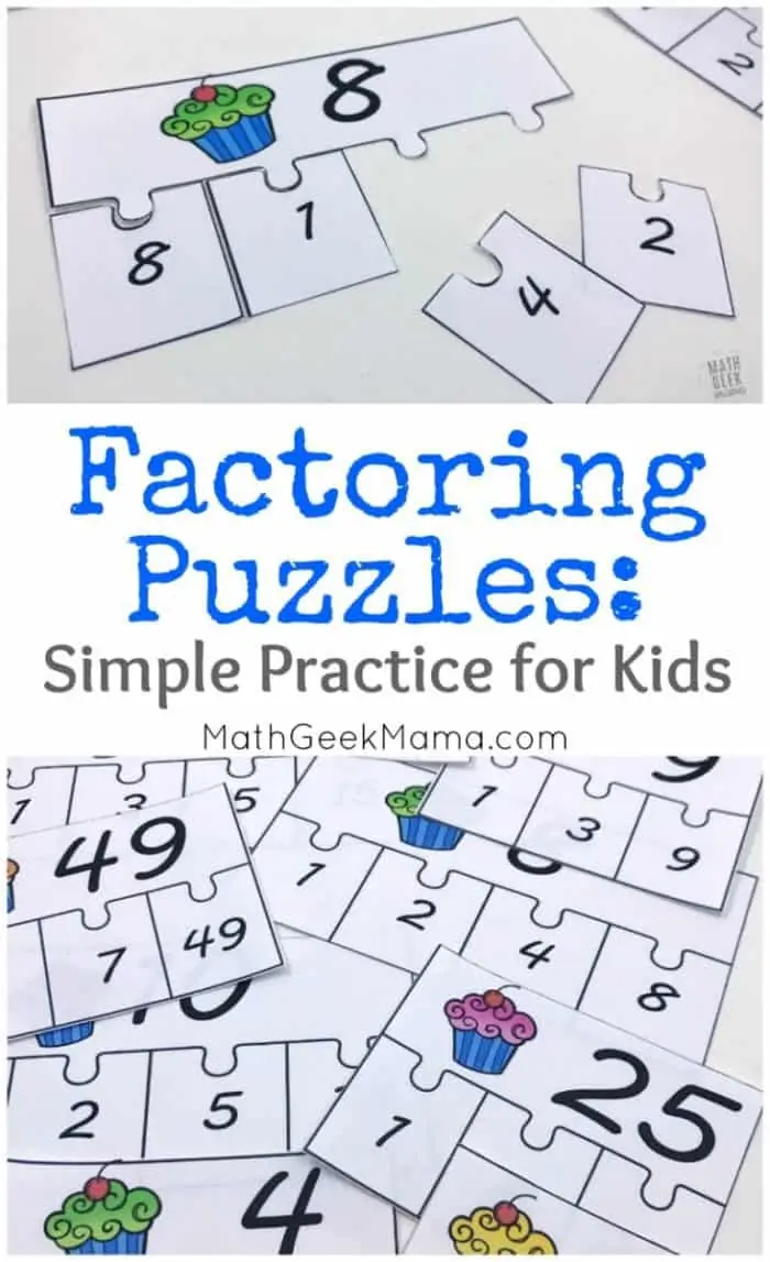 factoring puzzles simple practice for kids