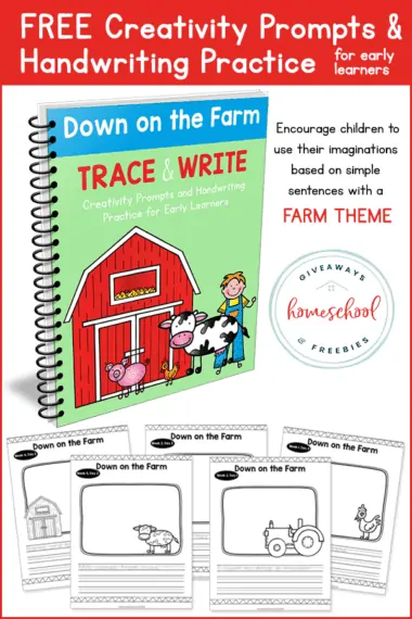down on the farm trace and write workbook