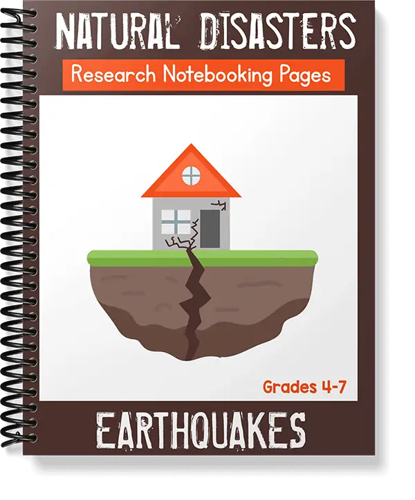natural disasters research notebooking pages earthquakes