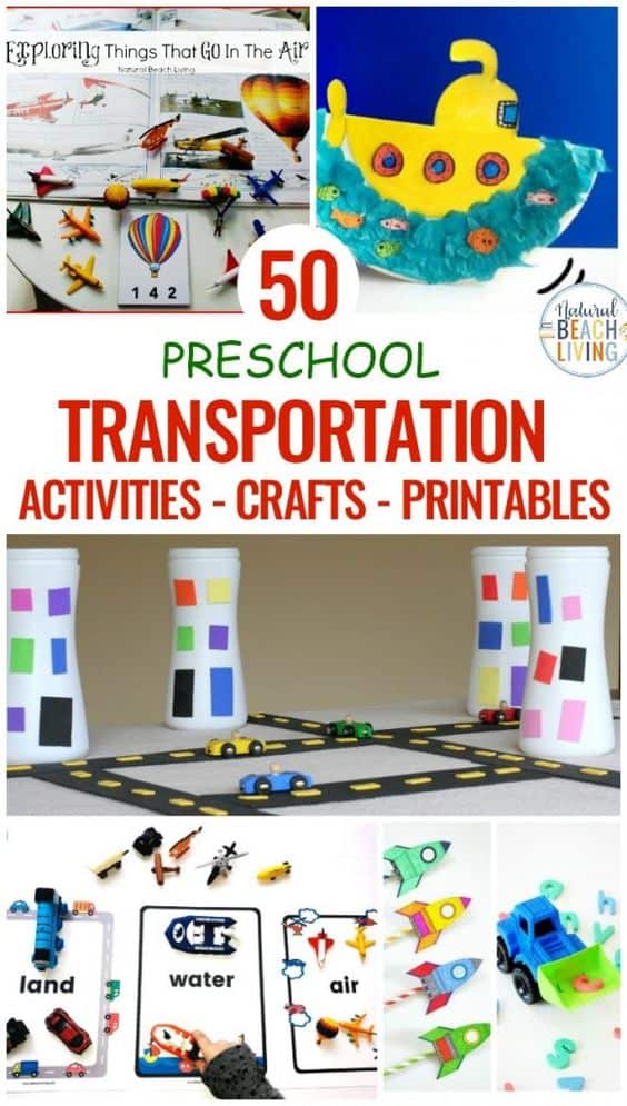 50 preschool transportation activities crafts printables