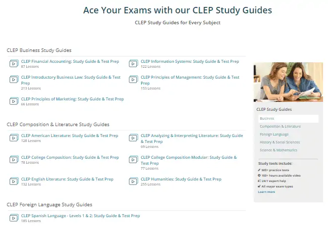 CLEP study guides