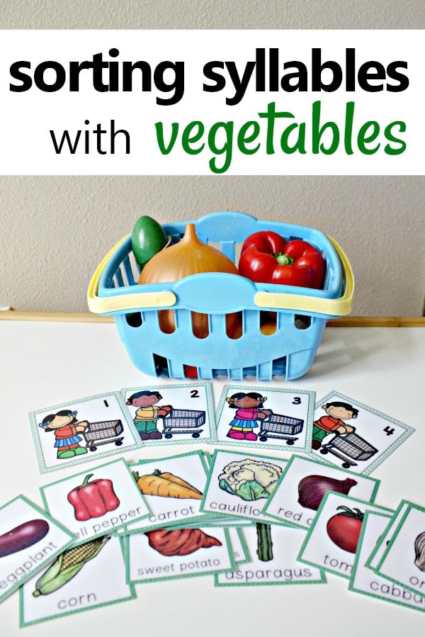 sorting syllables with vegetables