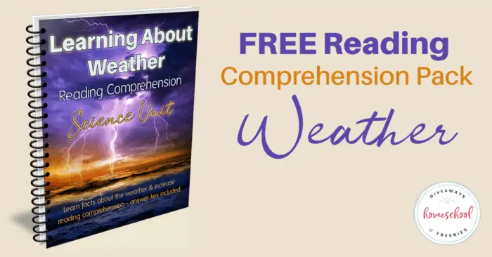 free reading comprehension pack weather