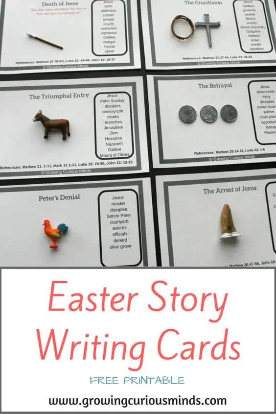 Easter story writing cards free printable
