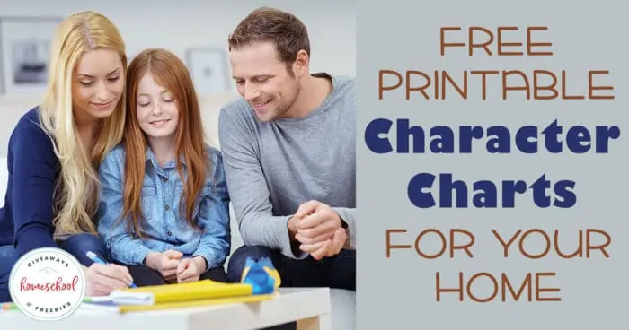 free printable character chart for your home