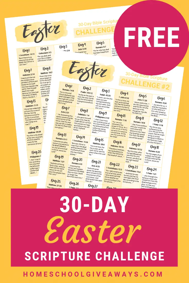 Free 30-Day Easter Scripture Challenge