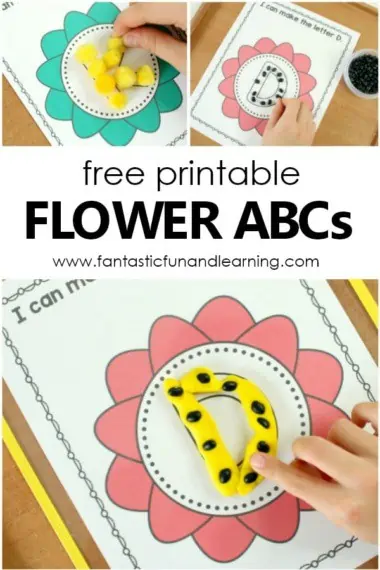 free printable flower ABCs