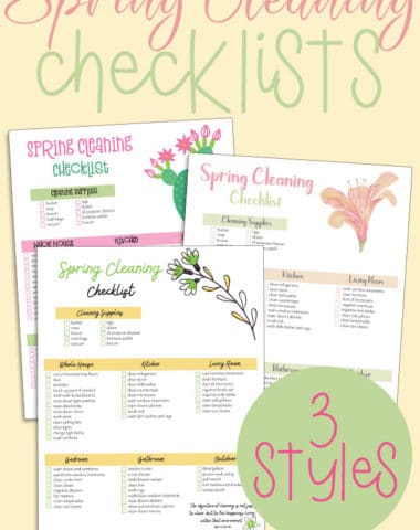 Does the thought of spring cleaning stress you out? This FREE printable checklist can help! Divided up room-by-room, this list breaks down the areas you need to clean this spring. And its available in 3 styles! #spring #springcleaning #hsgiveaways #springchecklist
