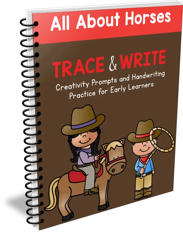 All About Horses Trace & Write workbook cover