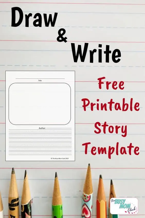 draw and write free printable story template