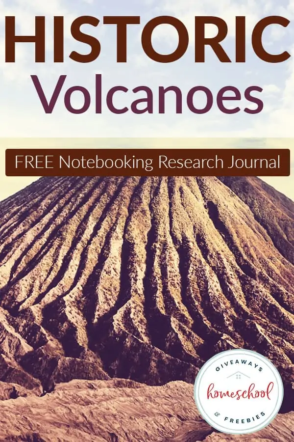 volcano and text free notebooking research journal