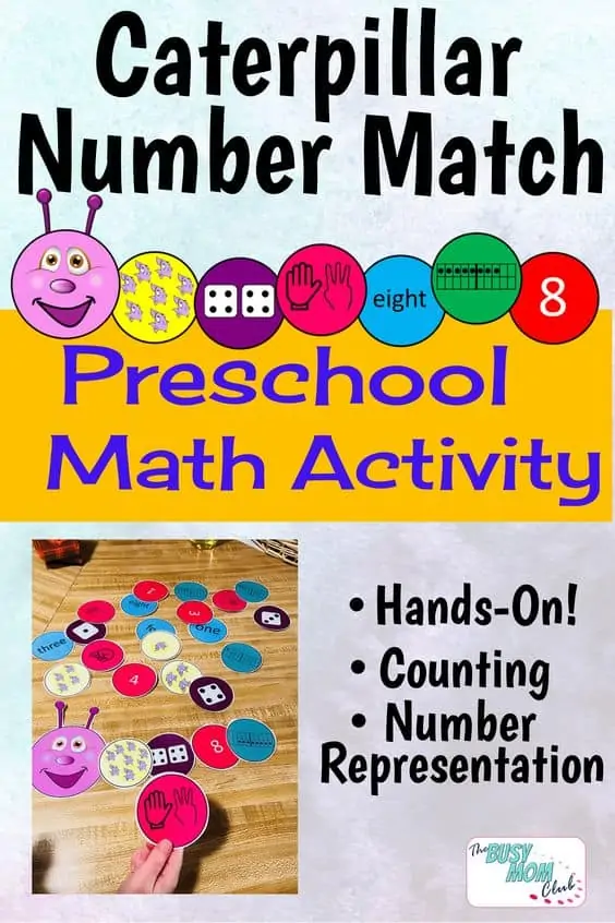 number match preschool math activity