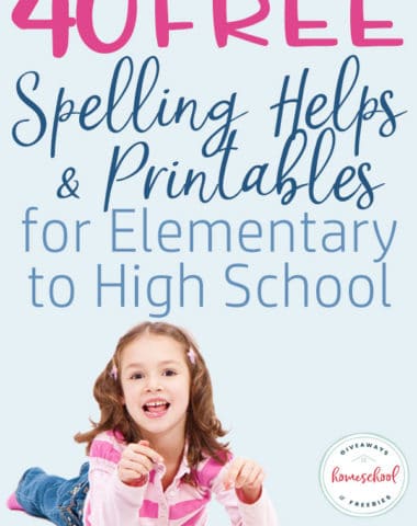 Combining their spelling practice with some fun learning can be a great way to help them improve their spelling skills. We have gathered 40 FREE printables, tips, tricks and activities to help aid you in teaching spelling in your homeschool. #spelling #homeschool #homeschoolers #hsgiveaways
