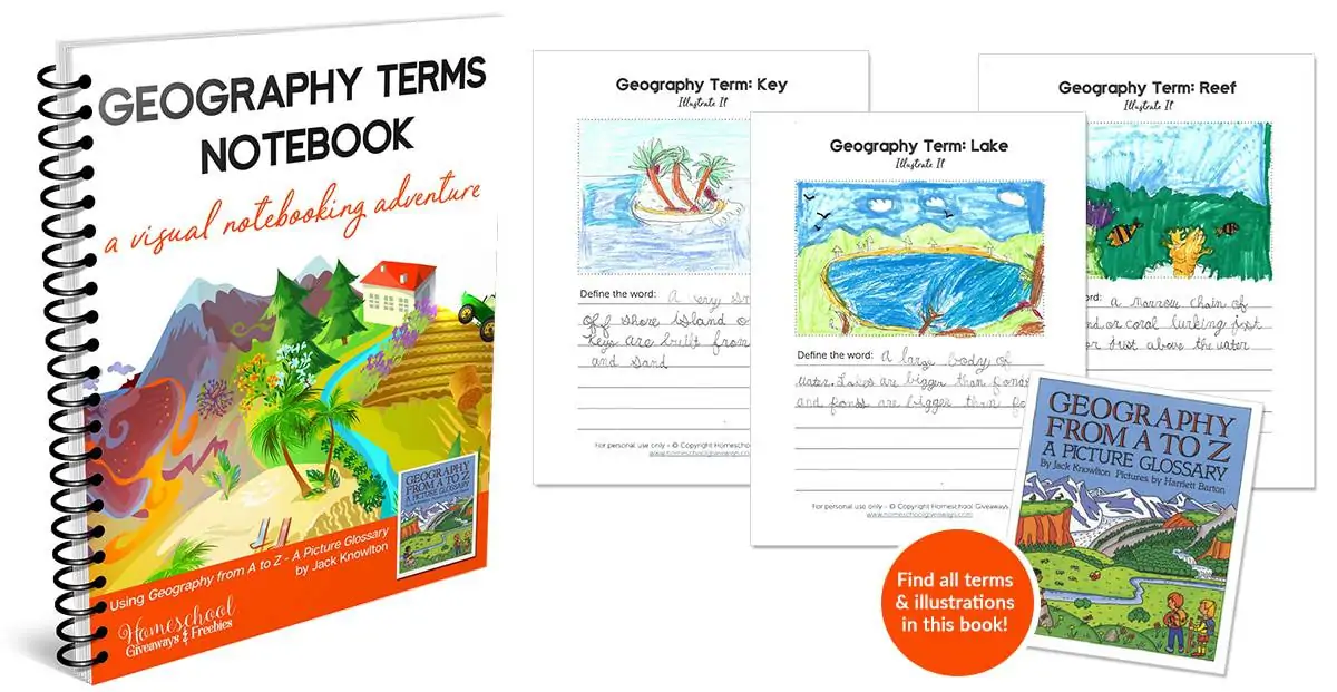 Geography Terms Notebook workbook cover