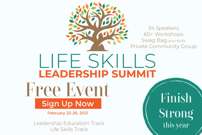 Life Skills Leadership Summit text and sign up image