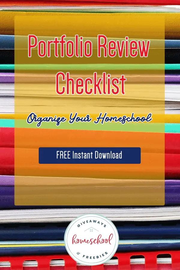 Portfolio Review Checklist Organize Your Homeschool Free Instant Download
