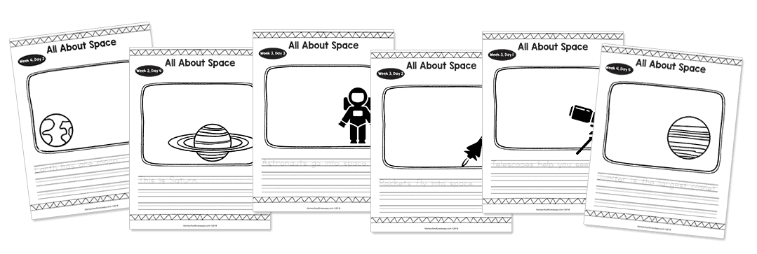 space writing pages