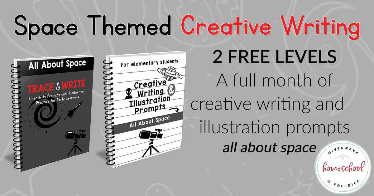 Space Themed Creative Writing workbook covers