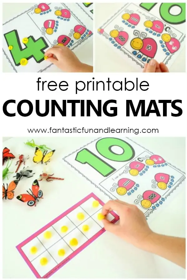 free printable counting mats