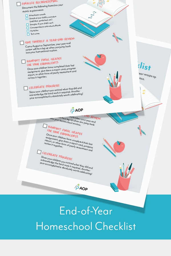 FREE End-of-Year Homeschool Checklist