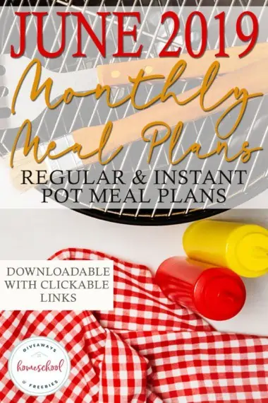 monthly meal plans regular and instant pot meals