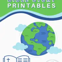 Creation Bible Story Printables with picture of the Earth and a Bible