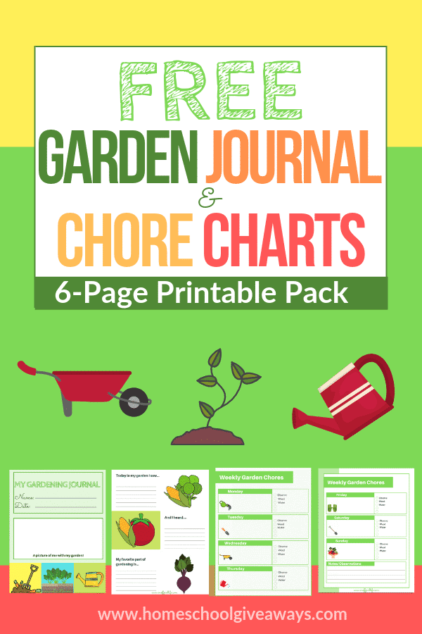 Free Gardening Journal & Chore Charts - 6-Page Printable Pack! 