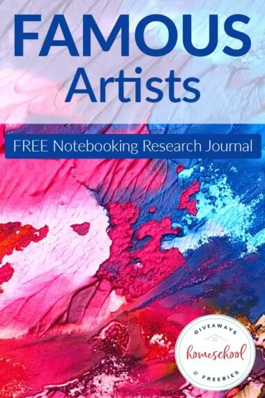 Famous Artists Free Notebooking Research Journal