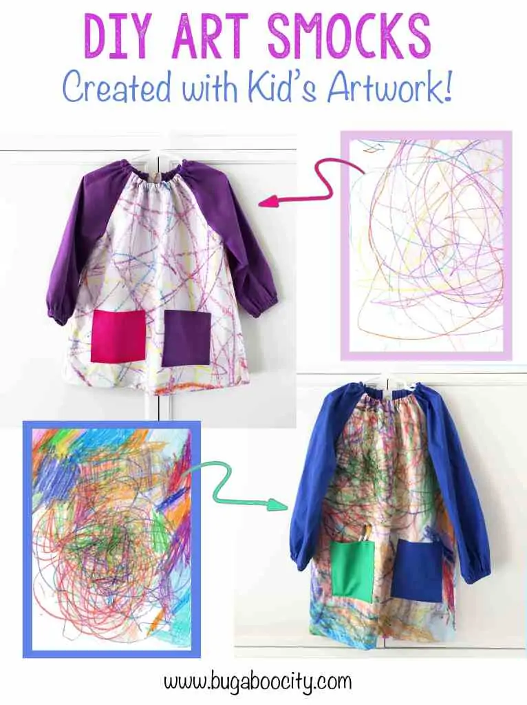 DIY Art Smocks Created with Kid\'s Artwork!