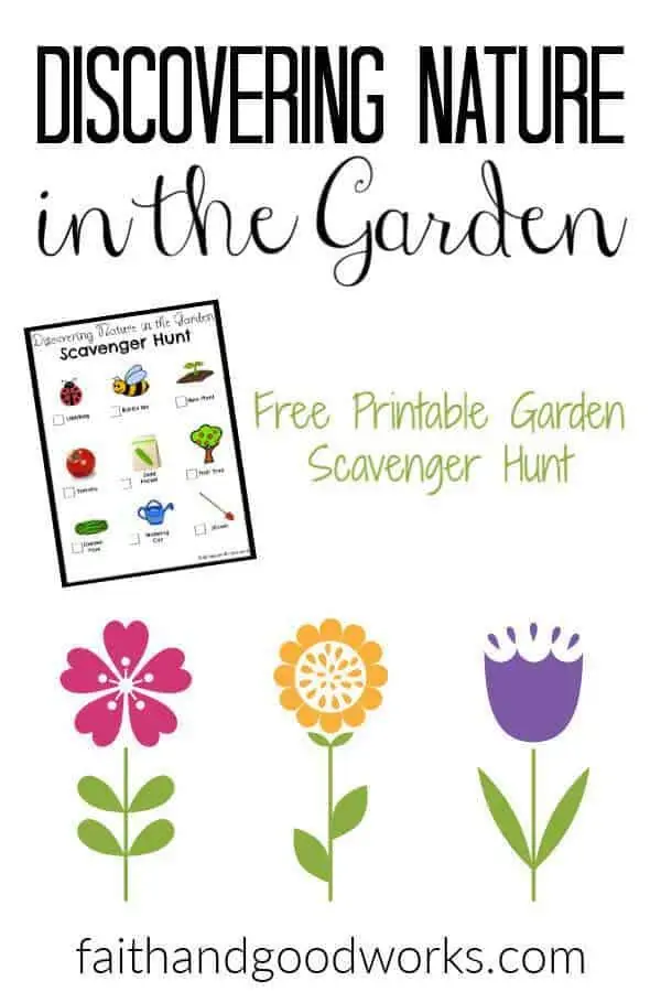 free printable garden scavenger hunt