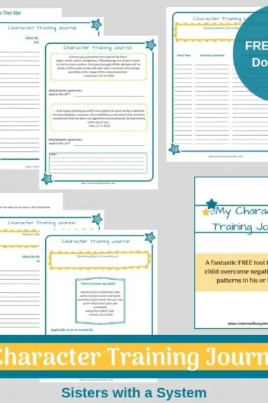 my character training journal free instant download