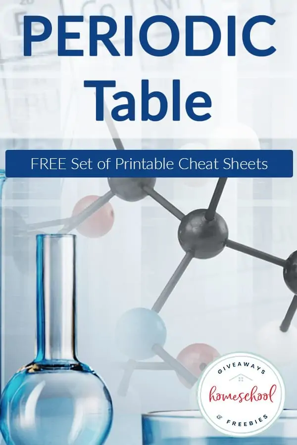 Periodic Table Free Set of Printable Cheat Sheets