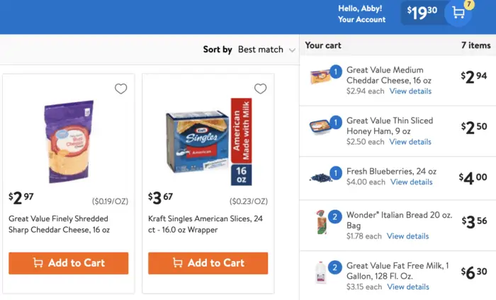 image of shopping cart online