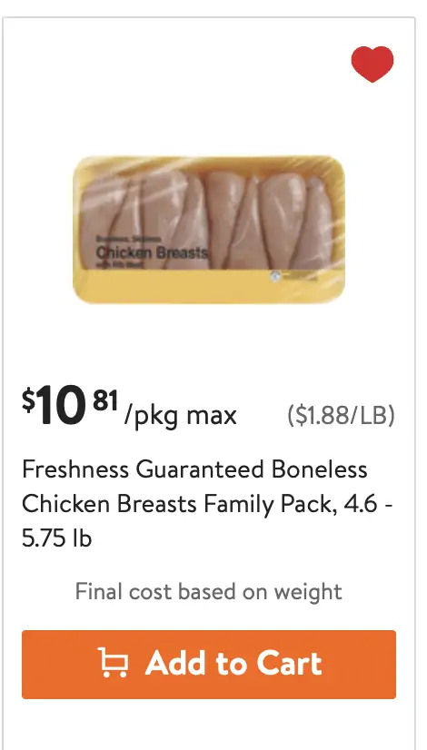 picture of a pack of chicken breasts for sale online
