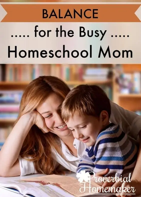 balance for the busy homeschool mom