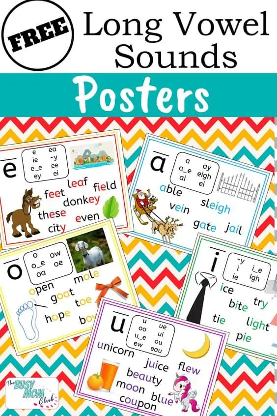 Free Long Vowel Sounds Posters