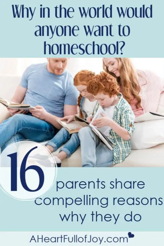 16 Parents Share Compelling Reasons why they homeschool