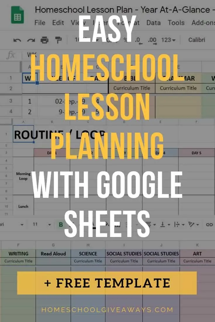 Easy Homeschool Lesson Planning With Google Sheets