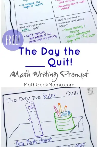 Free! The Day the ____ Quit! Math Writing Prompt