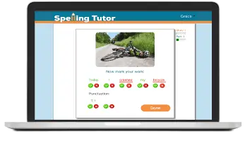 Spelling Tutor online program on a laptop