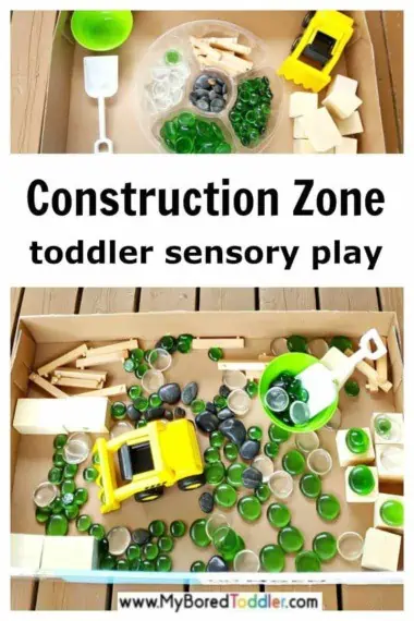 Construction Zone Toddler Sensory Play