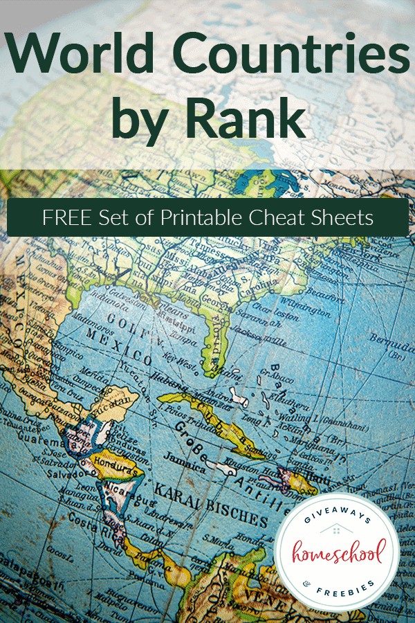 World Countries by Rank text with close up image of a globe