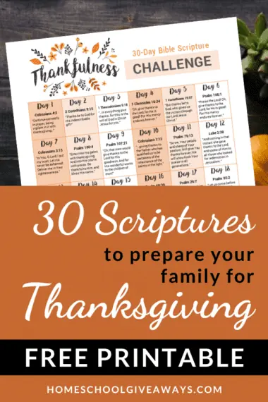 30 Scriptures to Prepare Your Family for Thanksgiving