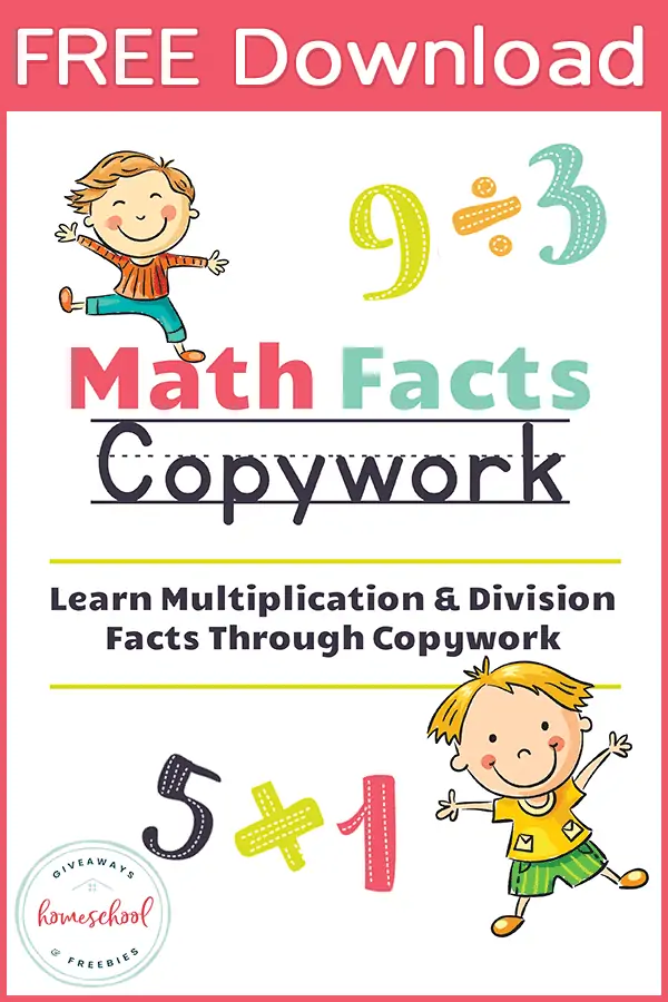 FREE Math Facts Copywork Notebook Nearly 100 Pages Of Practice