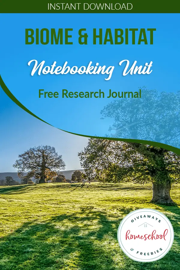 Notebooking Unit Free Research Journal text and image of outside trees and grass during the day